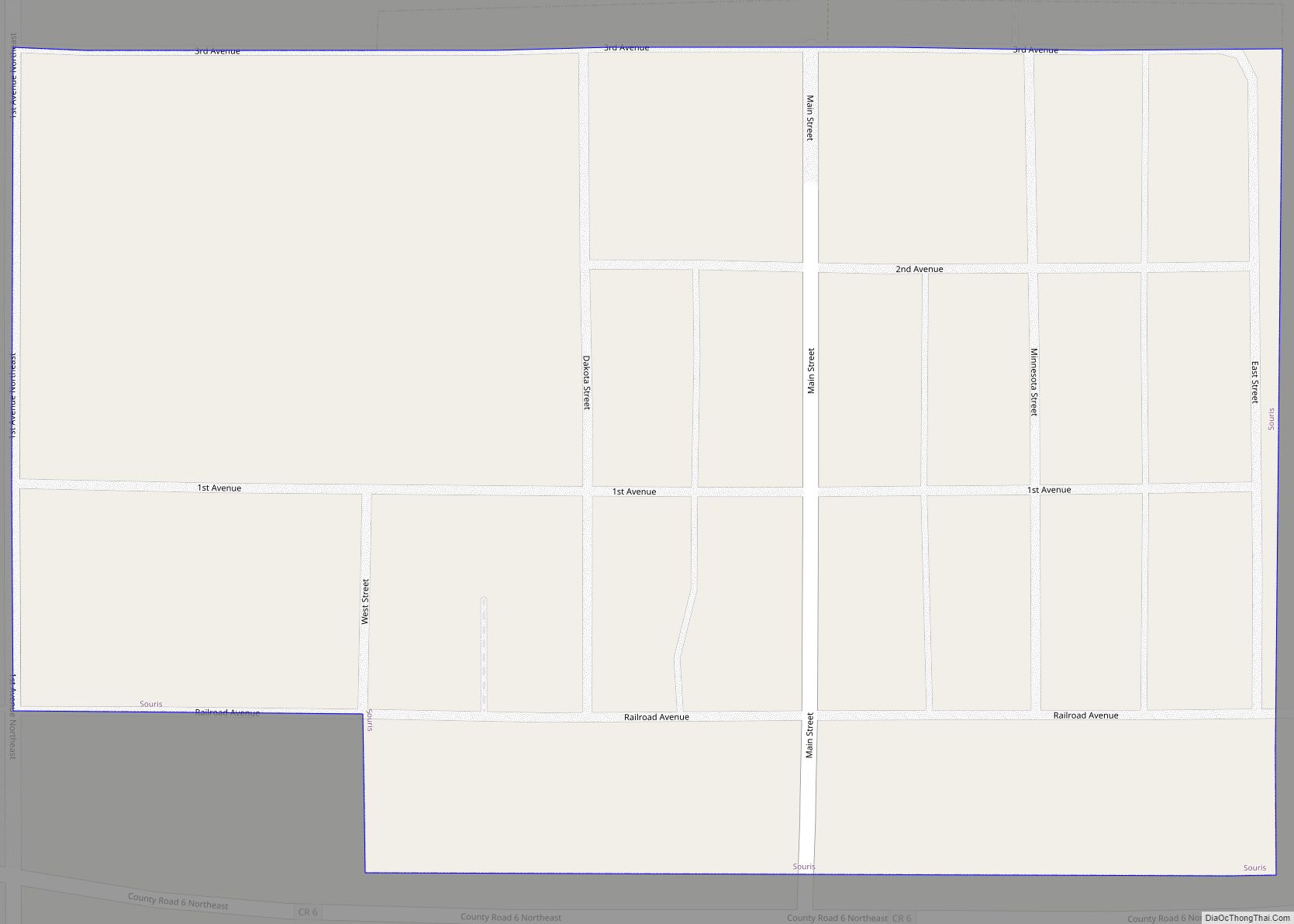 Map of Souris city