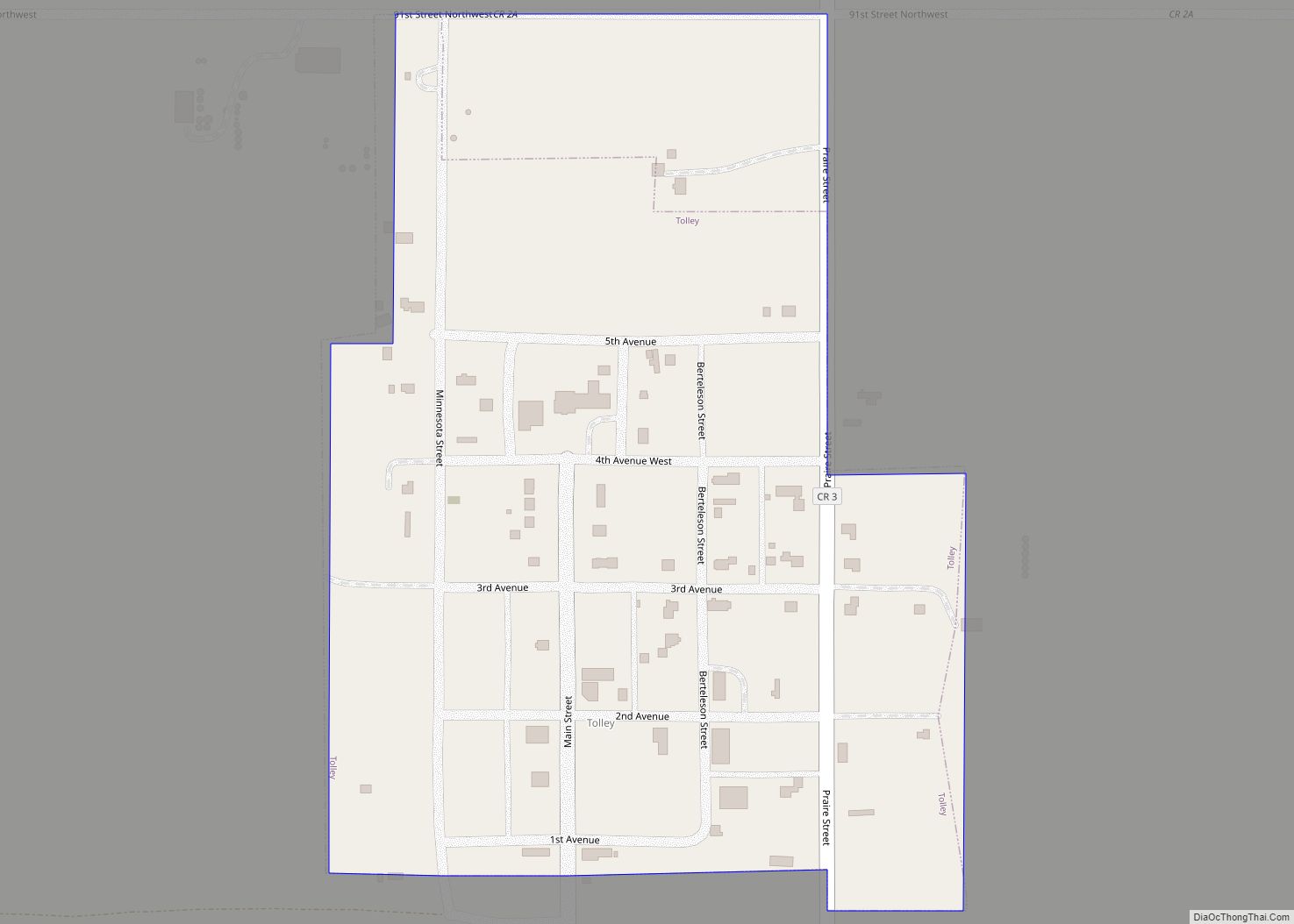 Map of Tolley city