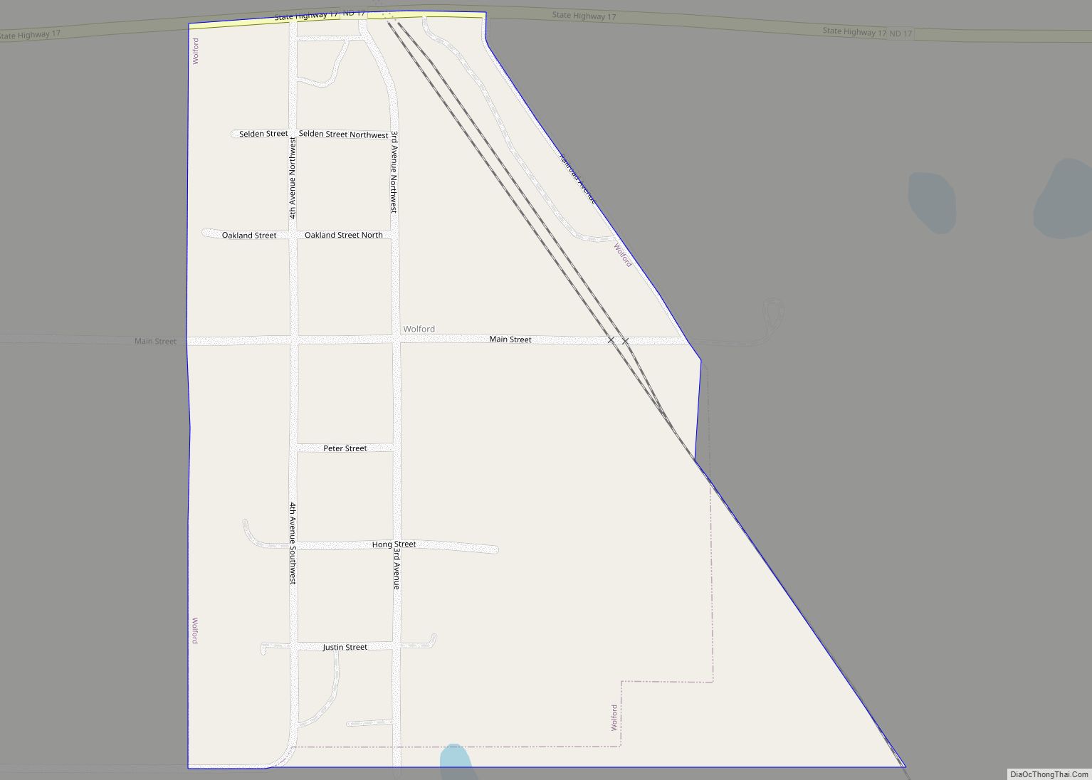 Map of Wolford city