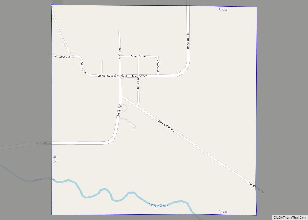 Map of Anoka village, Nebraska