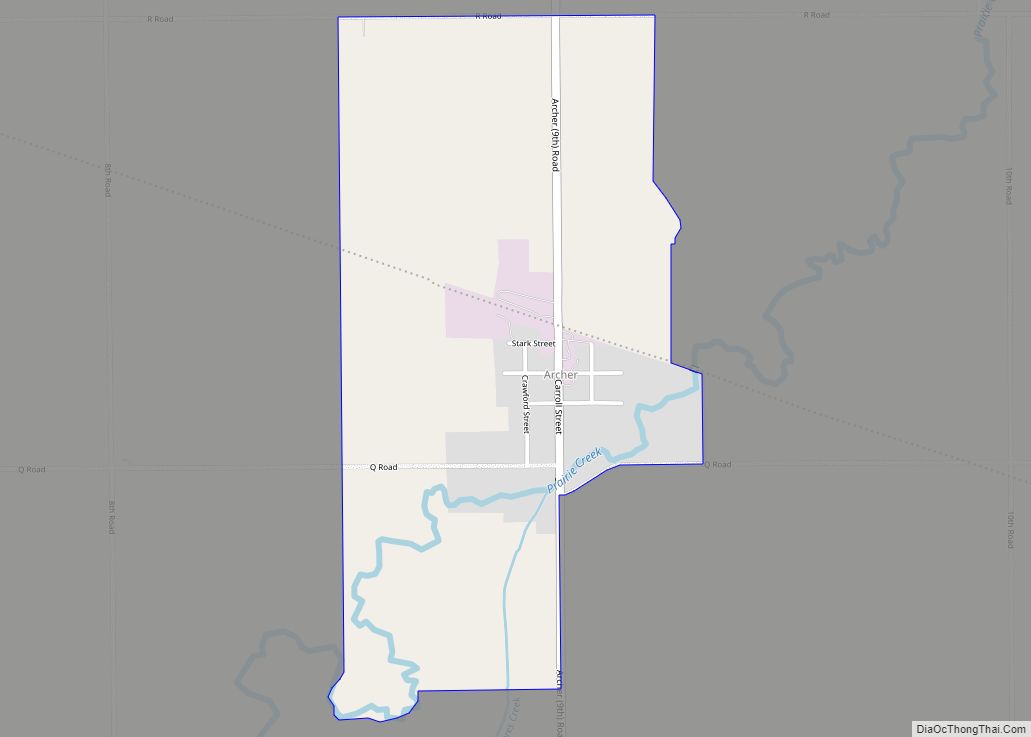 Map of Archer CDP, Nebraska