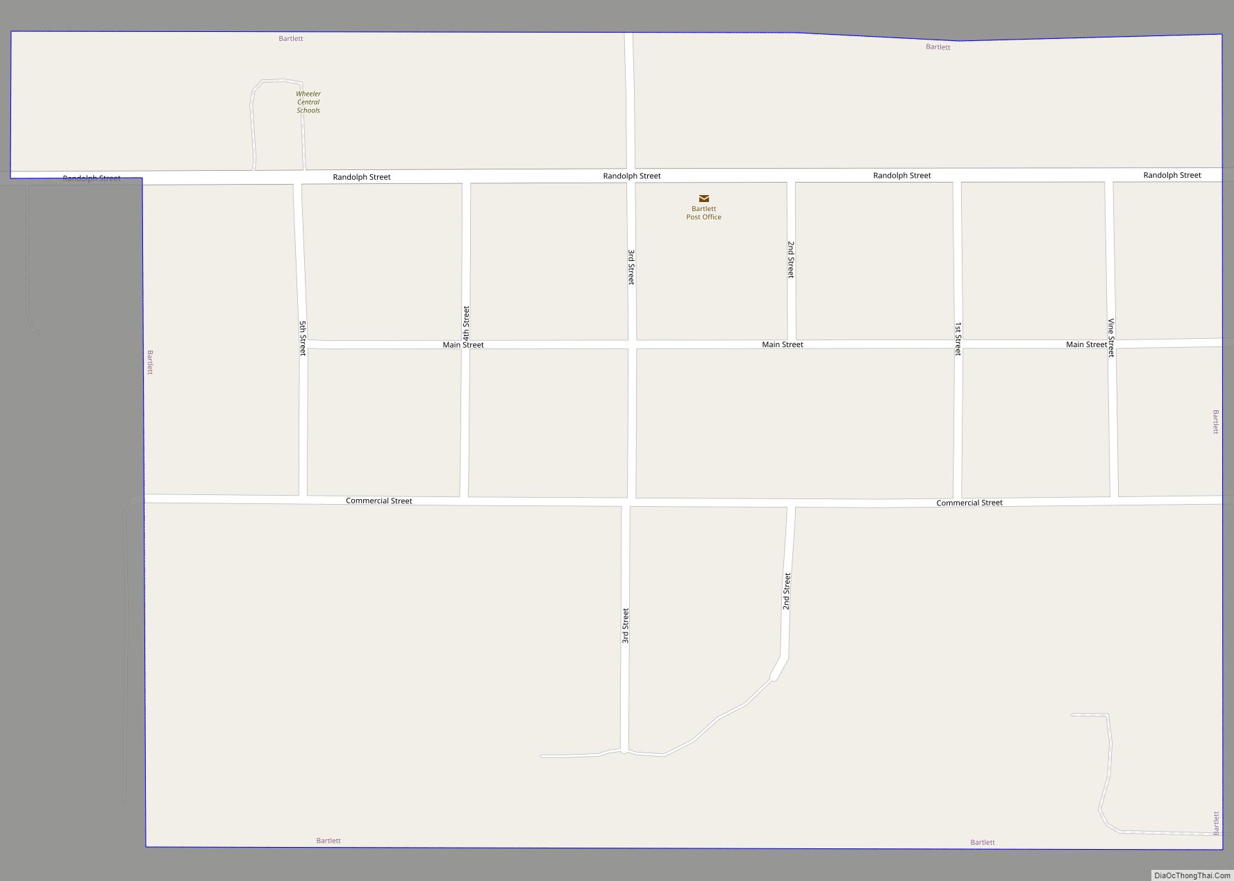 Map of Bartlett village, Nebraska
