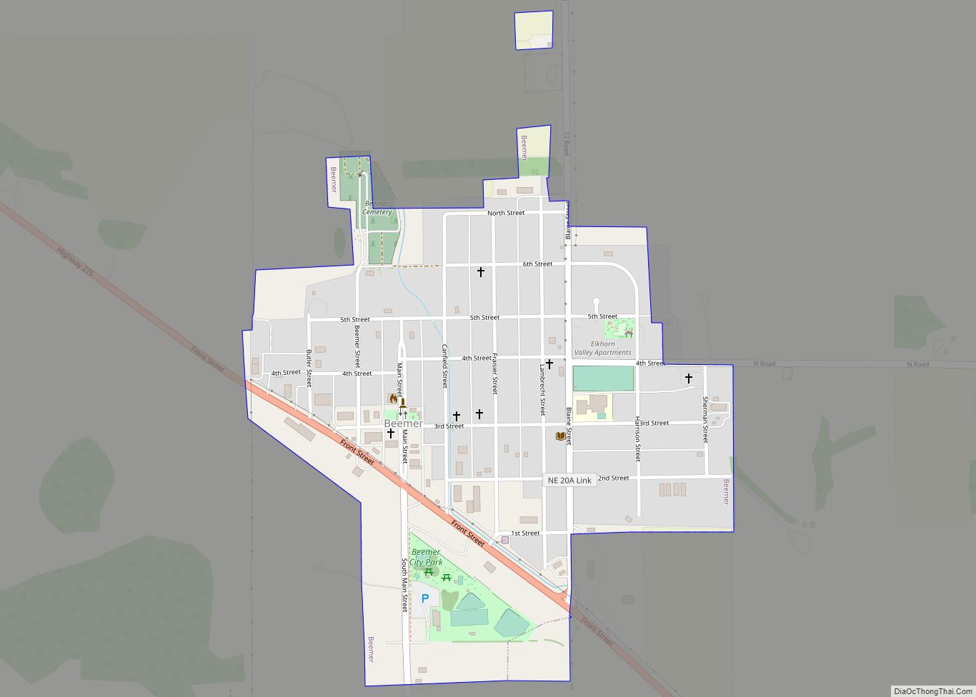 Map of Beemer village