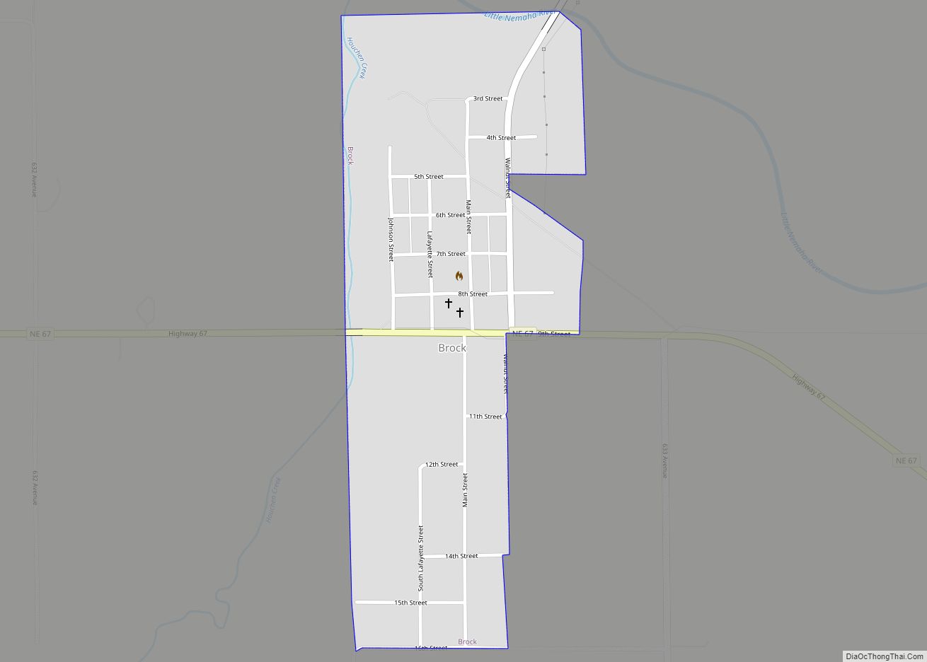 Map of Brock village