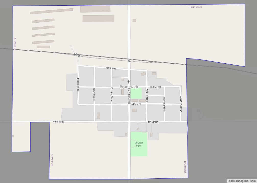 Map of Brunswick village, Nebraska