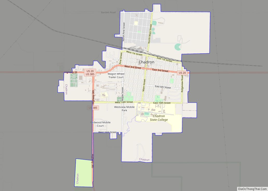 Map of Chadron city