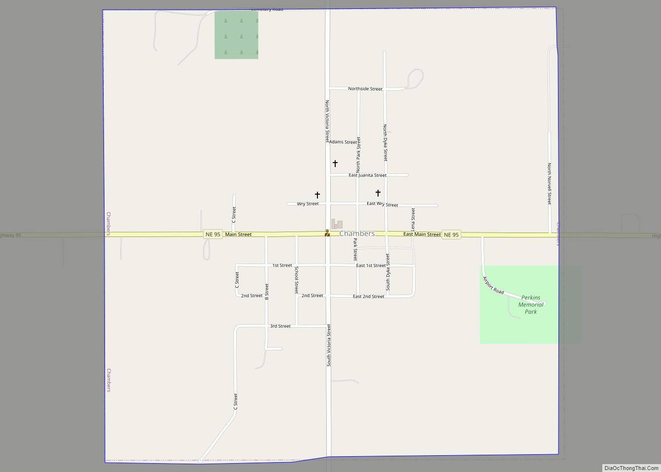 Map of Chambers village