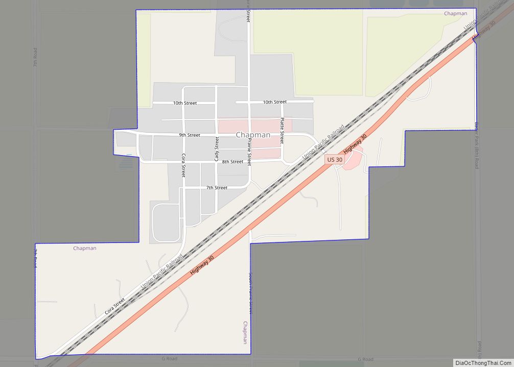 Map of Chapman village, Nebraska