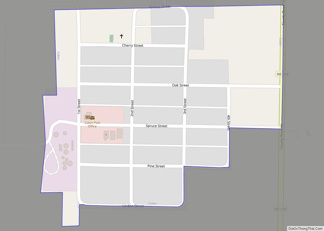 Map of Colon village, Nebraska