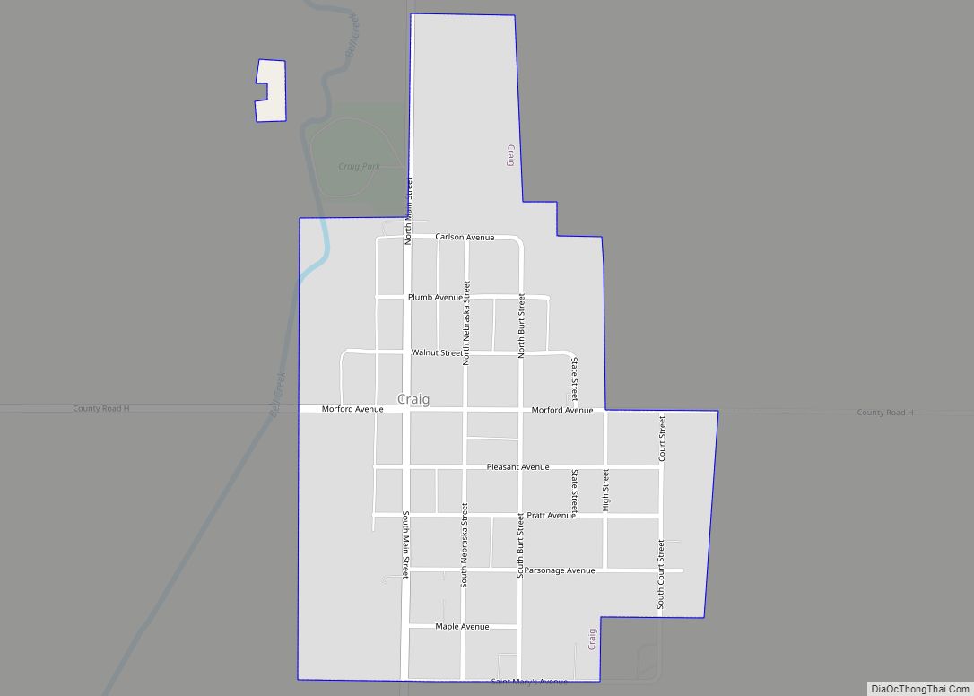 Map of Craig village, Nebraska