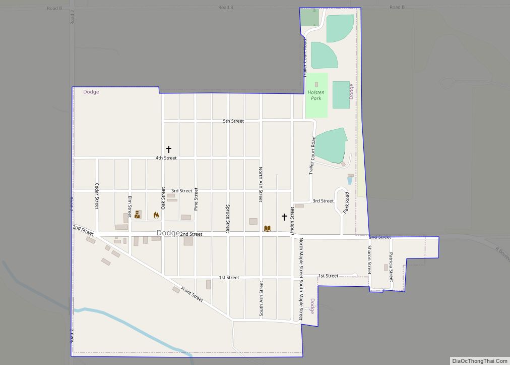 Map of Dodge village, Nebraska