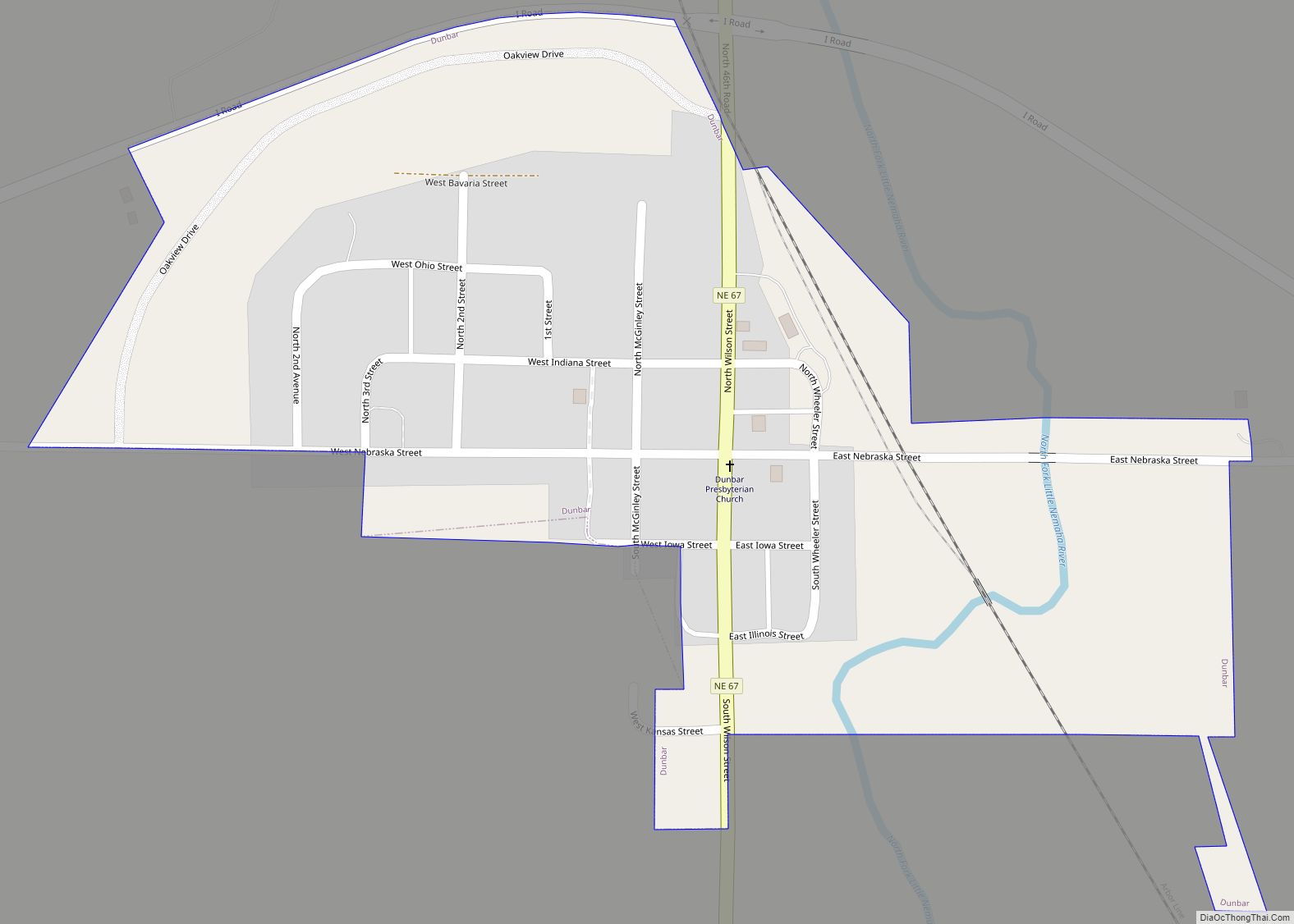 Map of Dunbar village