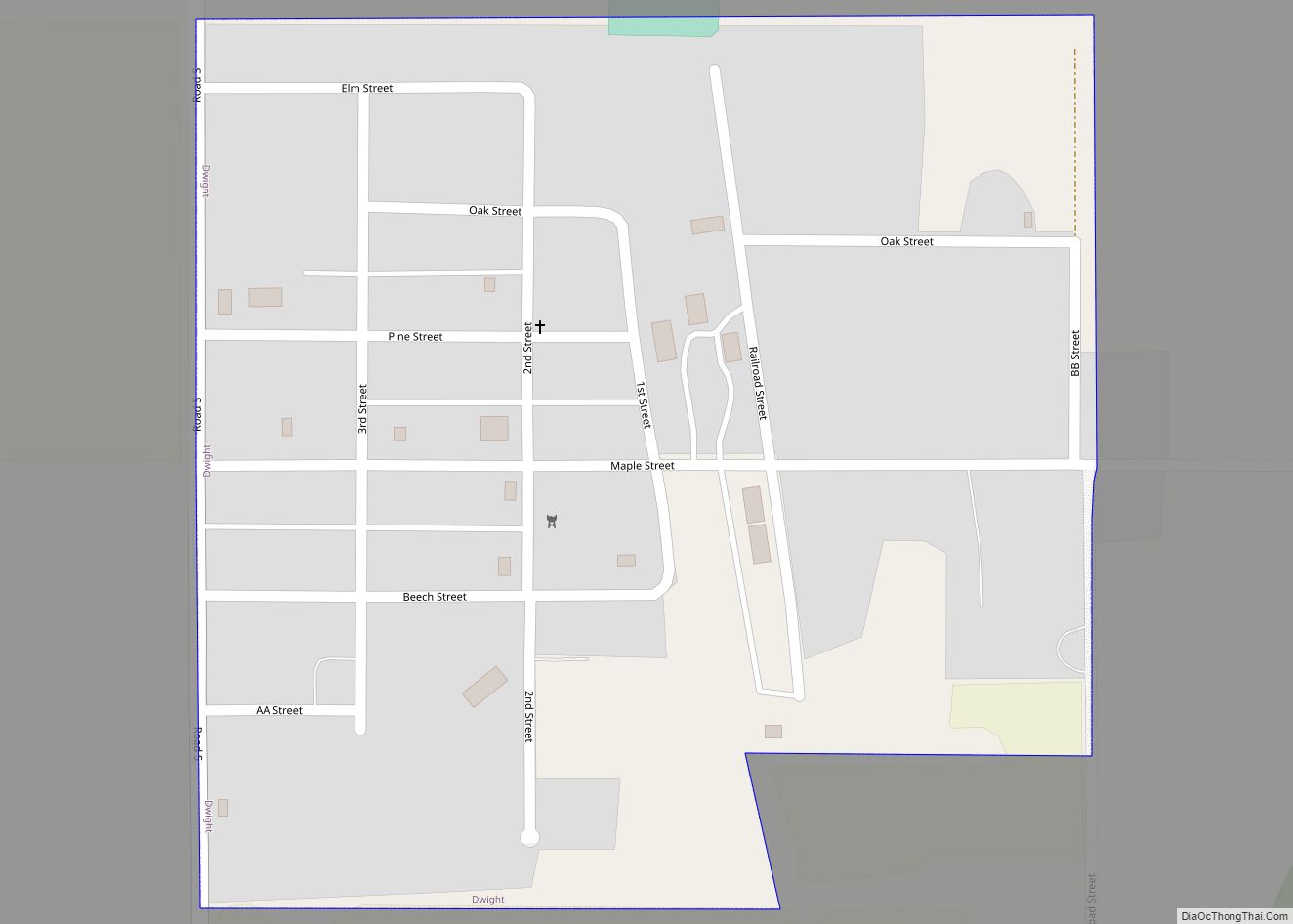 Map of Dwight village, Nebraska