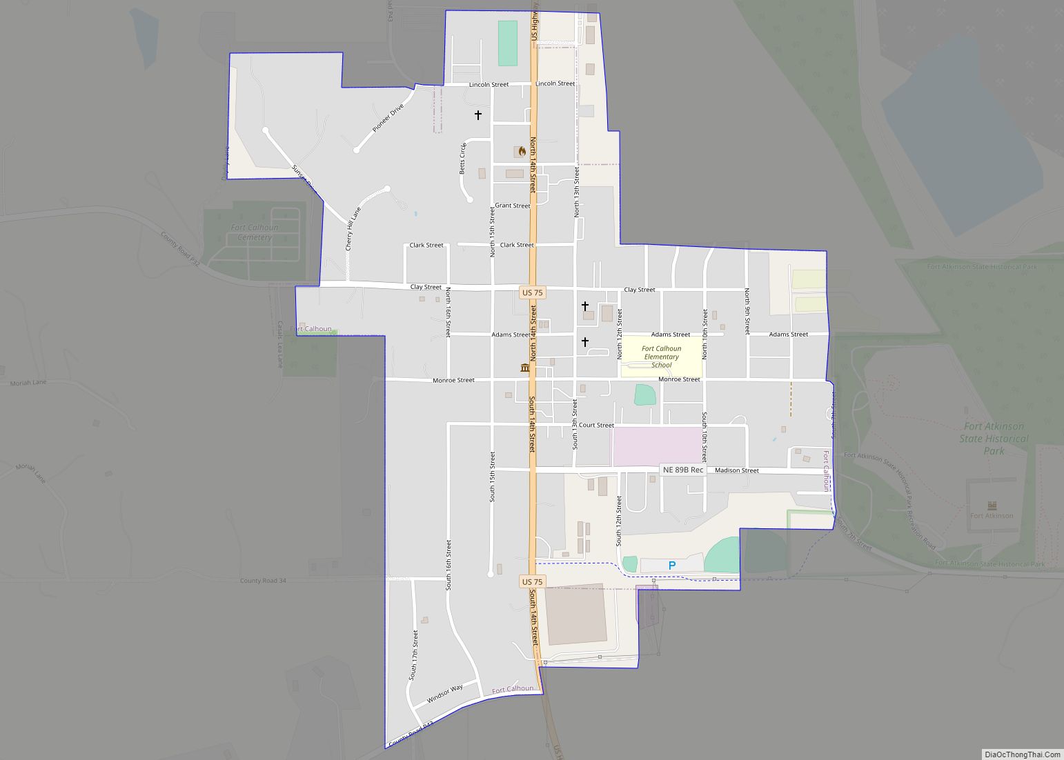 Map of Fort Calhoun city
