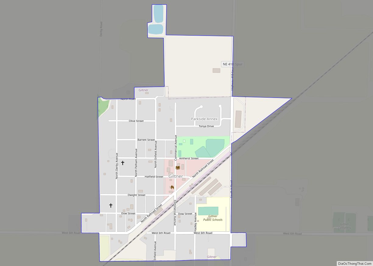 Map of Giltner village