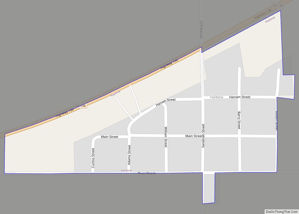 Map of Harbine village