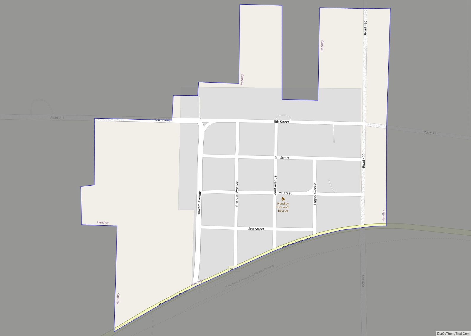 Map of Hendley village