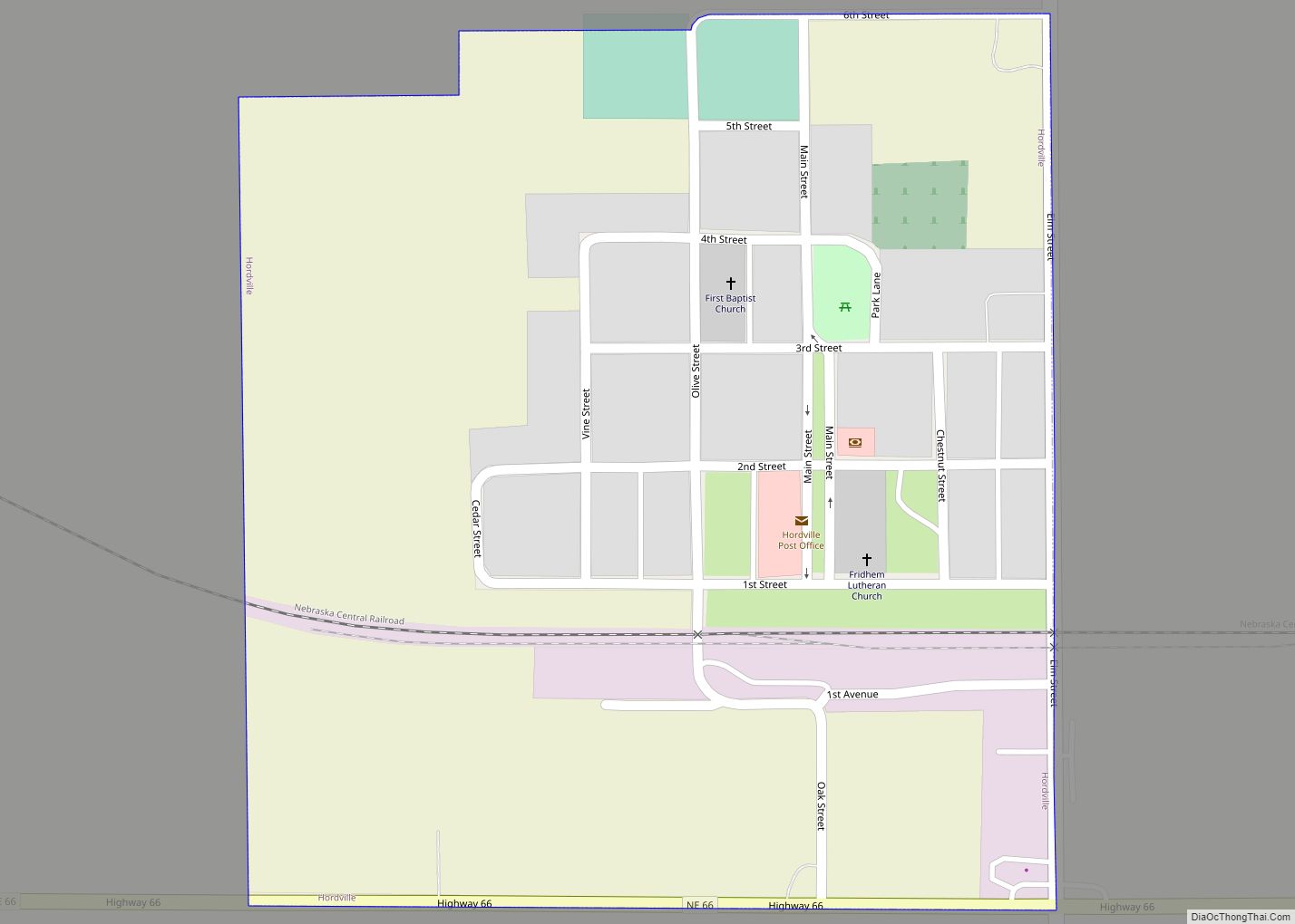 Map of Hordville village