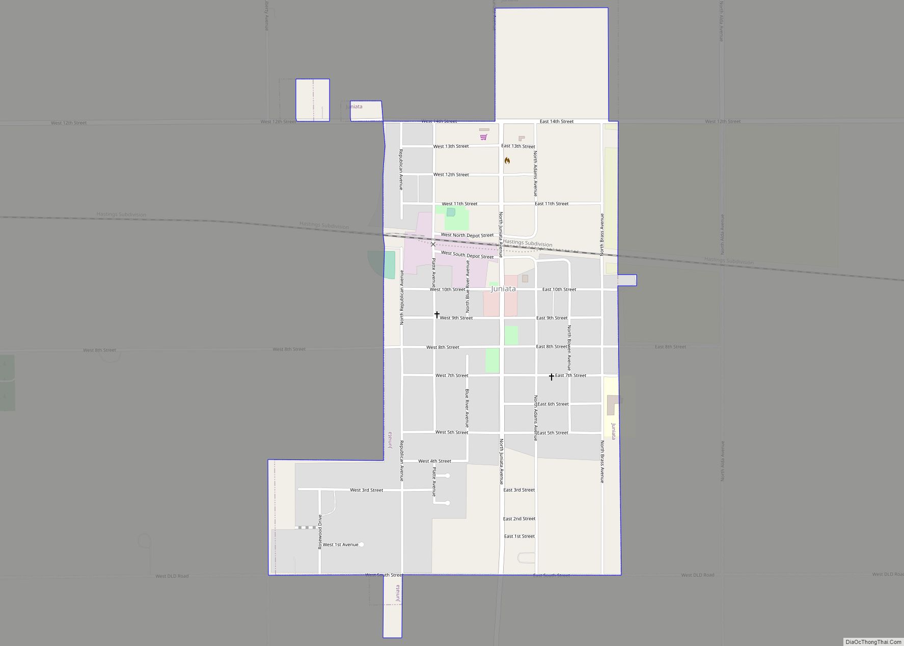 Map of Juniata village