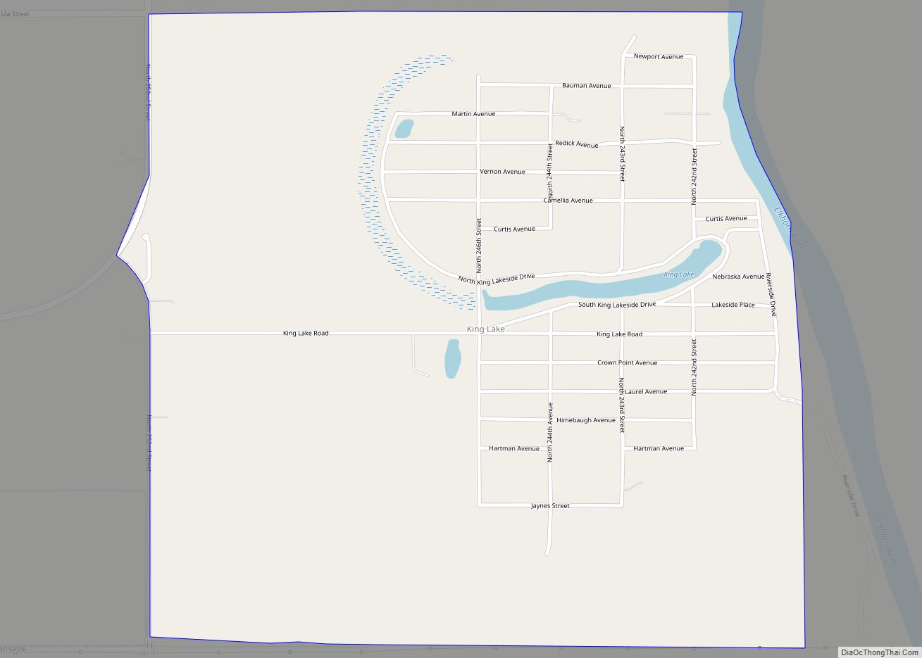 Map of King Lake CDP