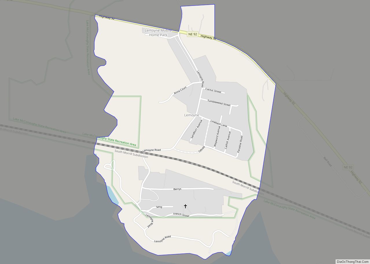 Map of Lemoyne CDP