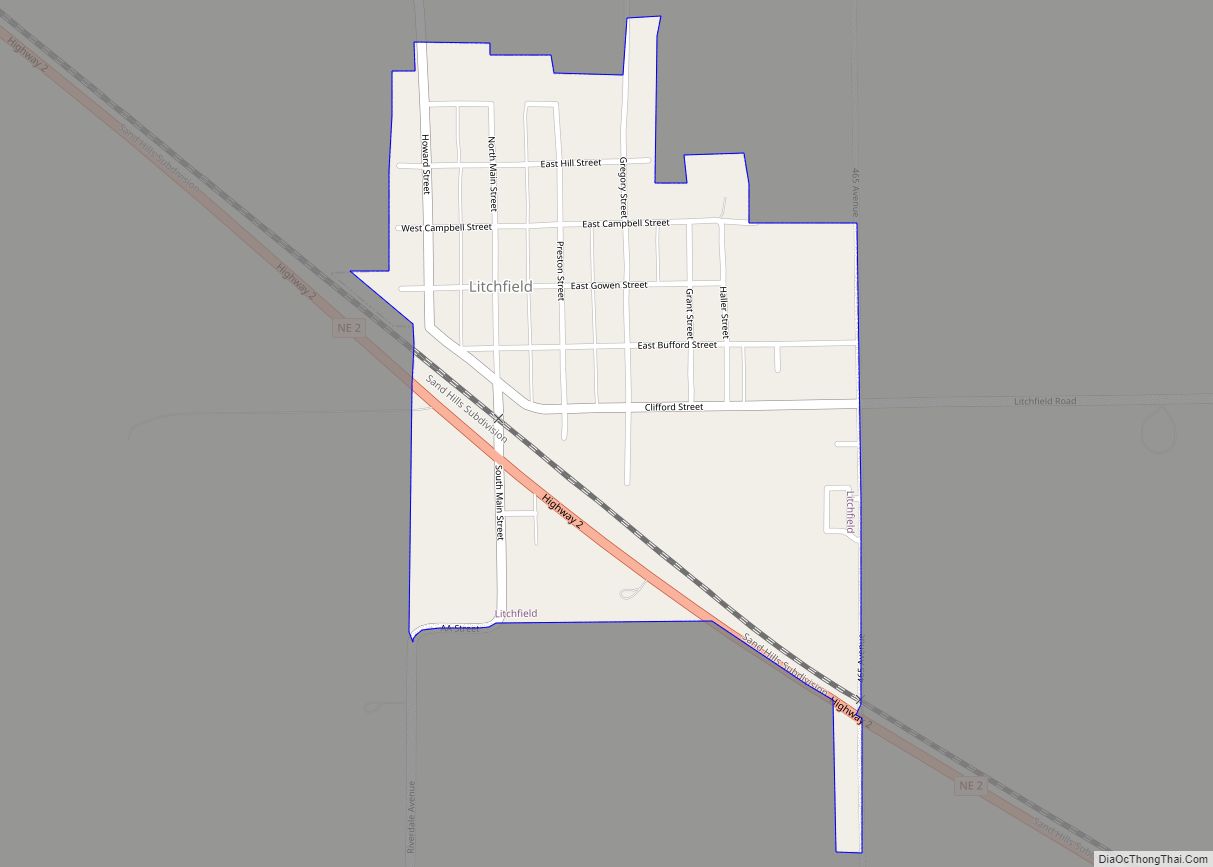 Map of Litchfield village, Nebraska