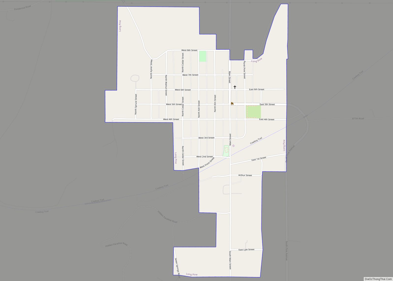 Map of Long Pine city