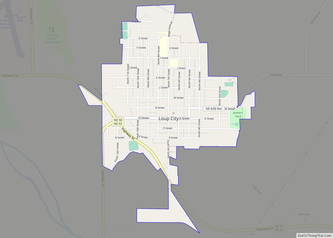 Map of Loup City