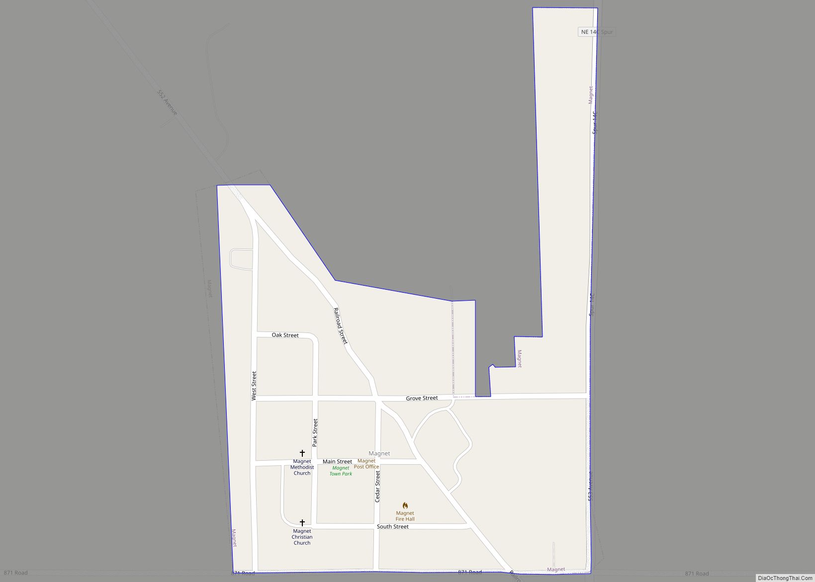Map of Magnet village