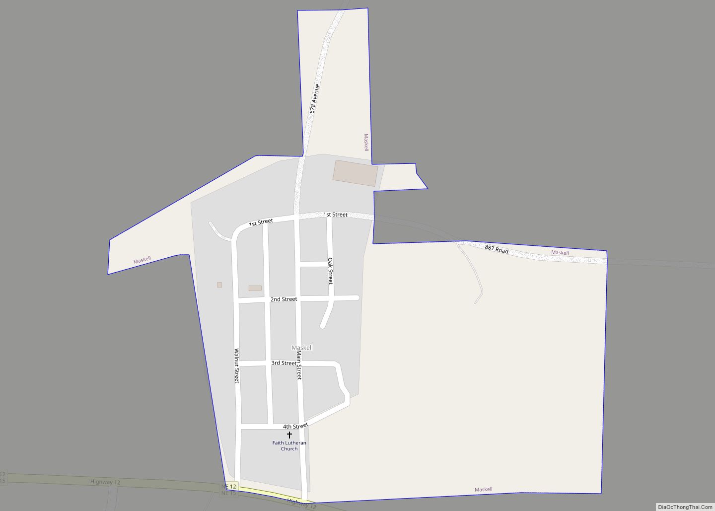 Map of Maskell village
