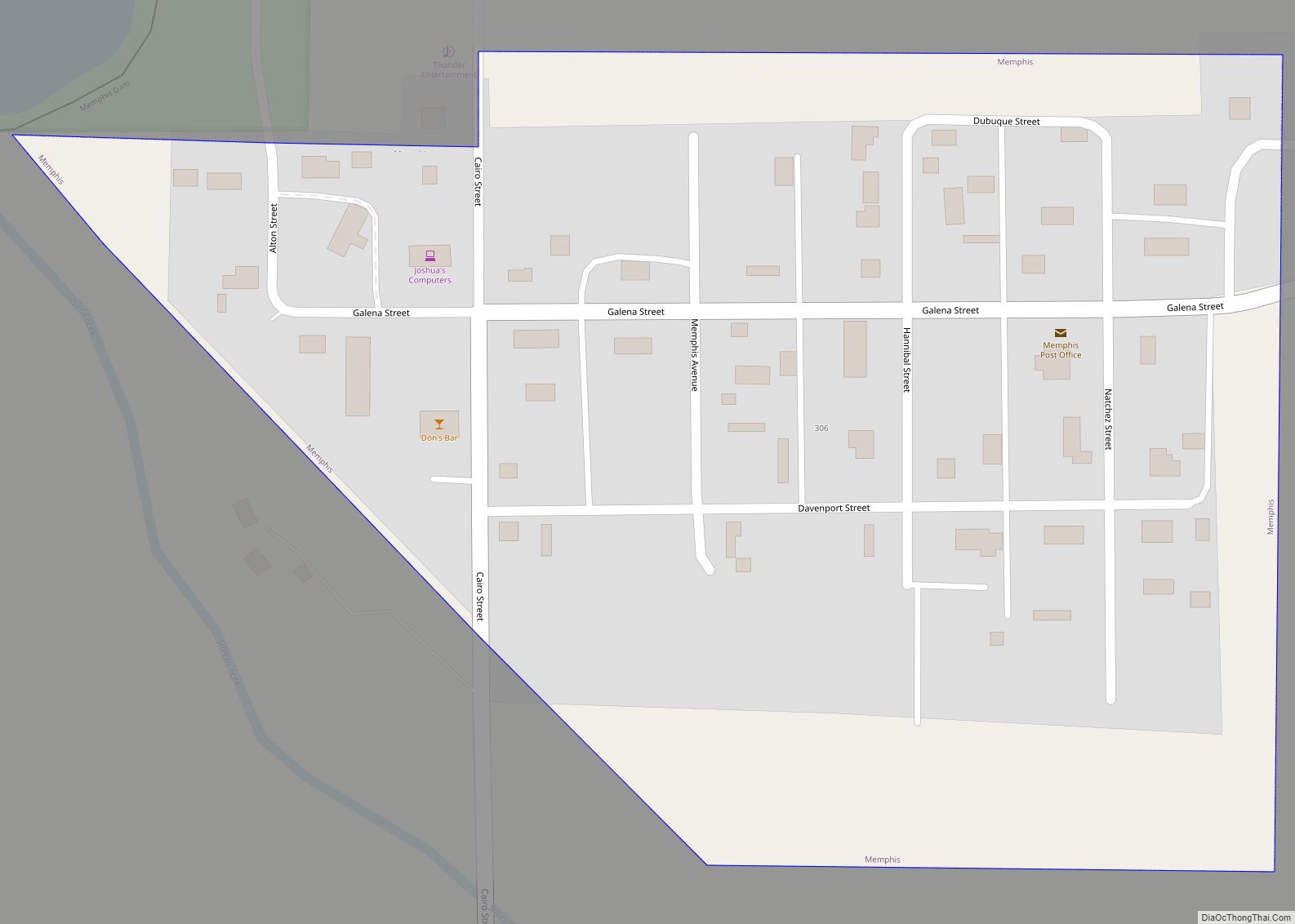 Map of Memphis village, Nebraska