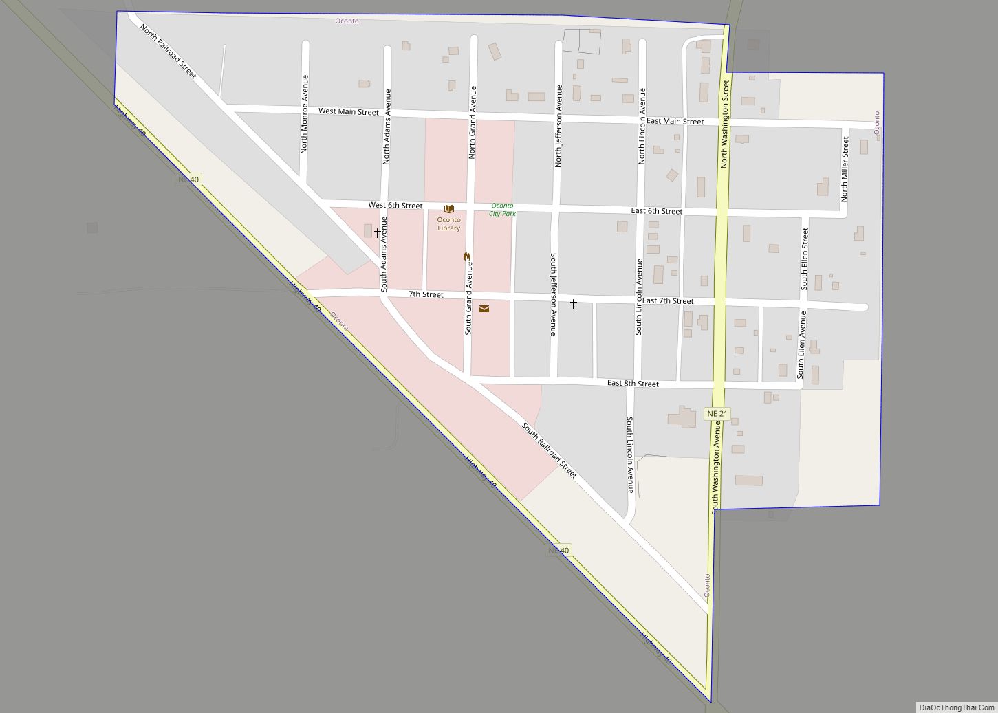Map of Oconto village