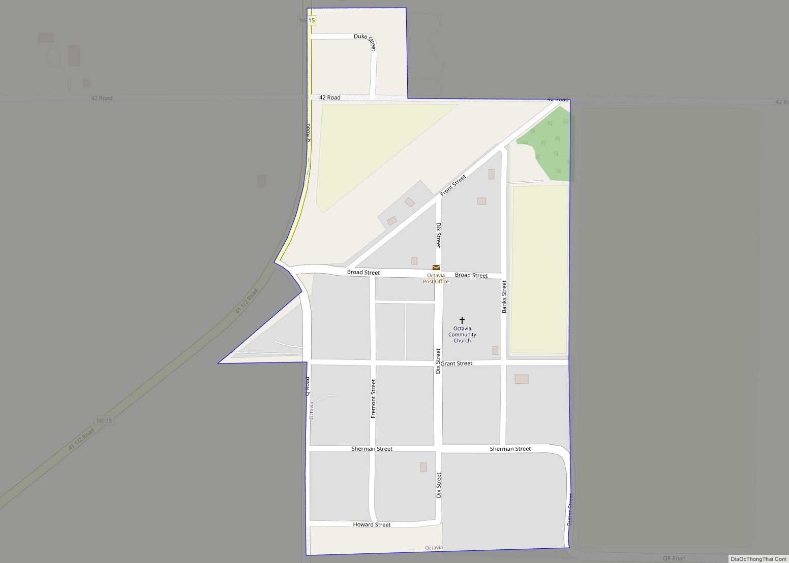 Map of Octavia village
