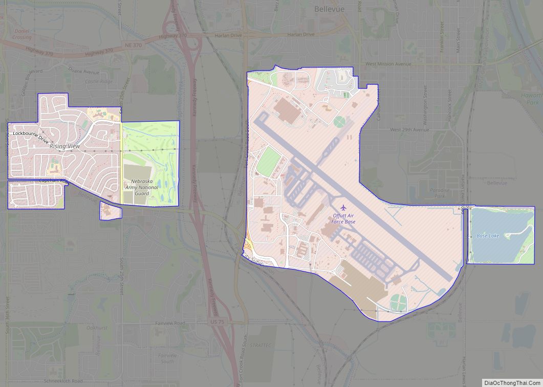 Map of Offutt AFB CDP