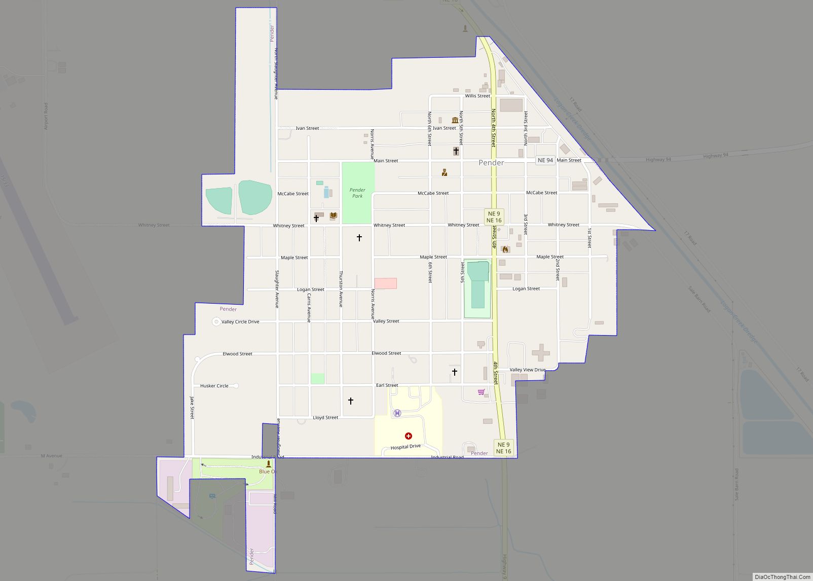 Map of Pender village