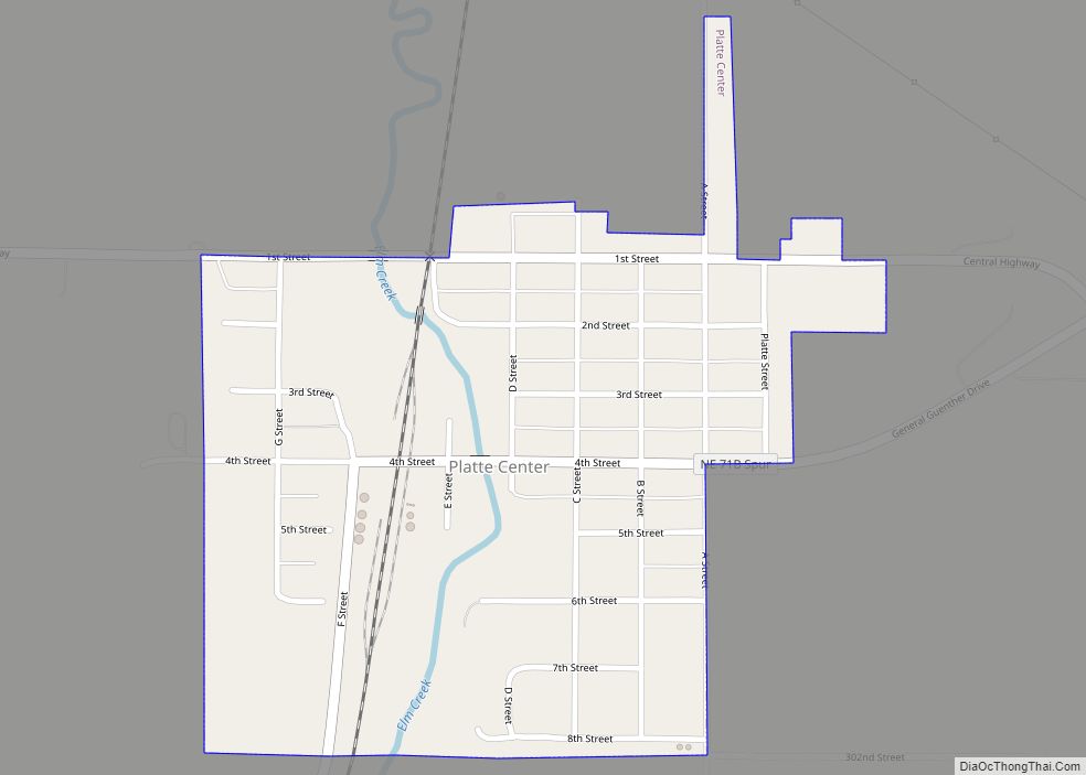 Map of Platte Center village