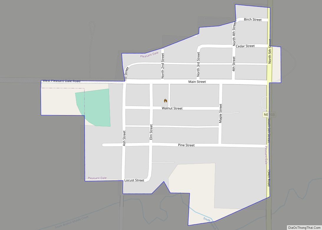Map of Pleasant Dale village