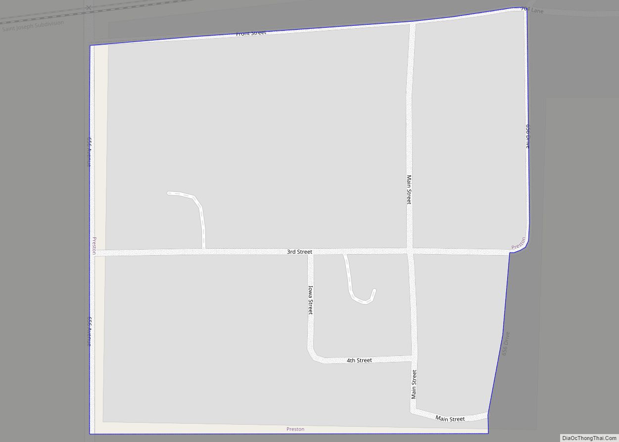 Map of Preston village, Nebraska