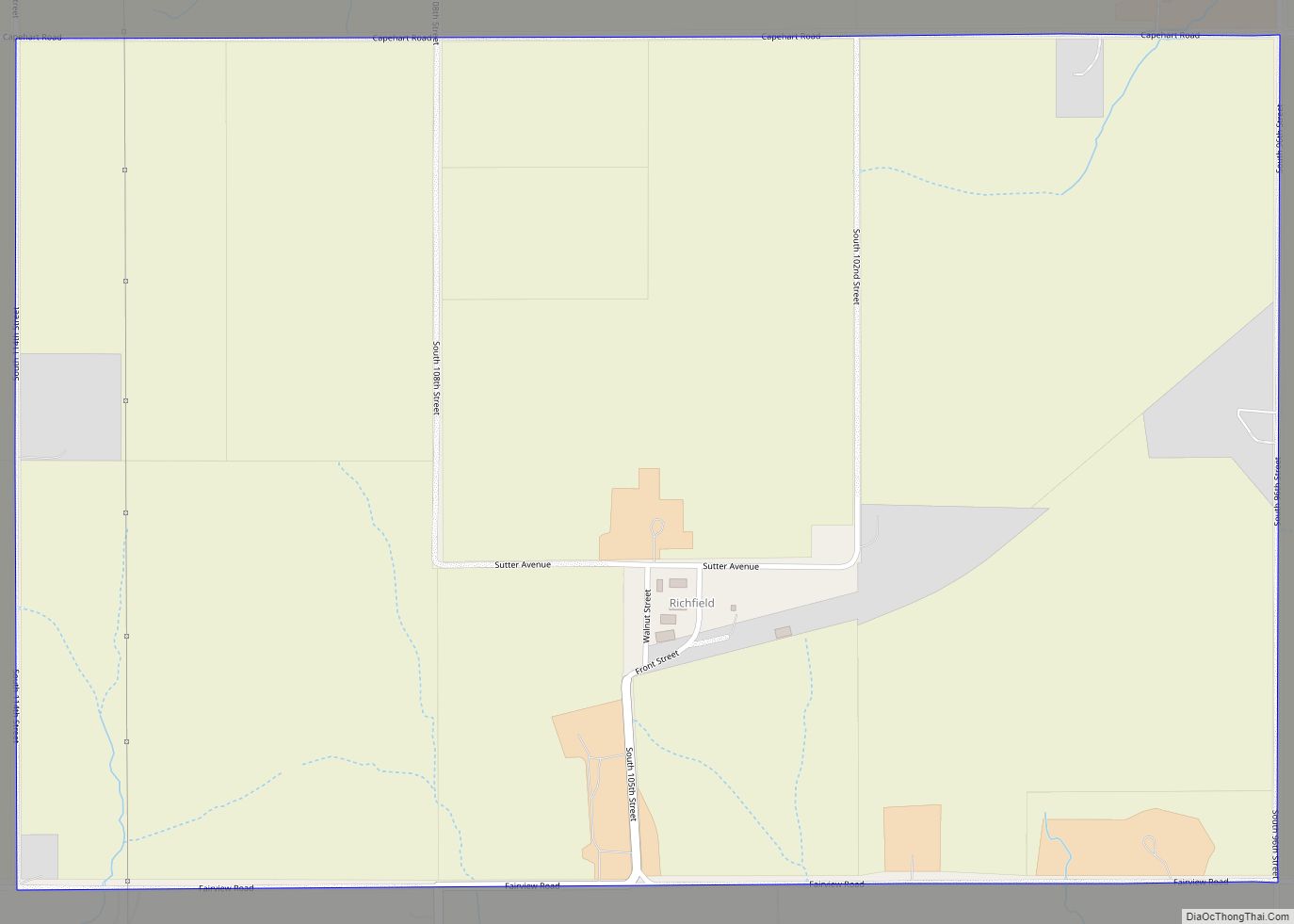 Map of Richfield CDP, Nebraska