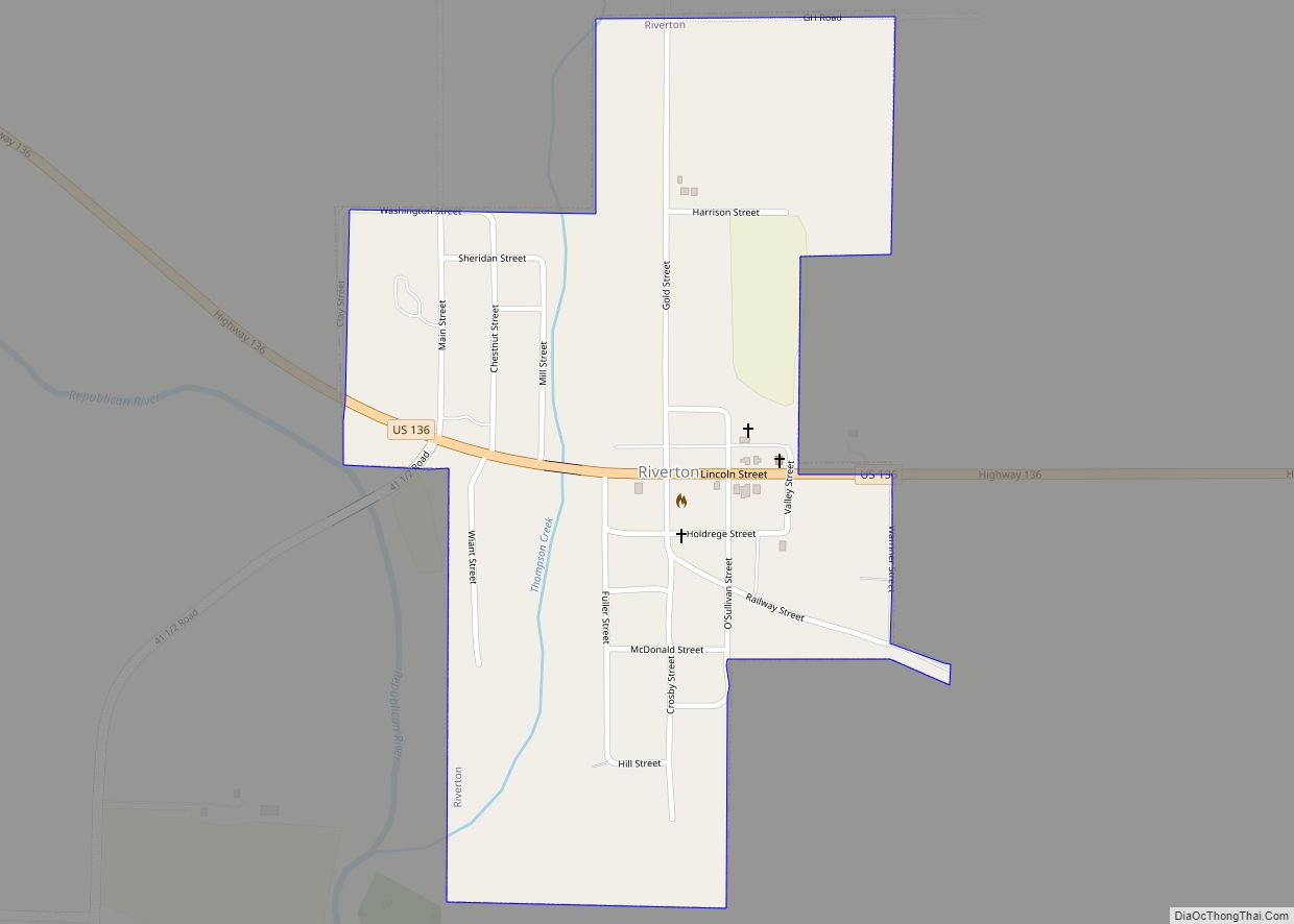 Map of Riverton village, Nebraska