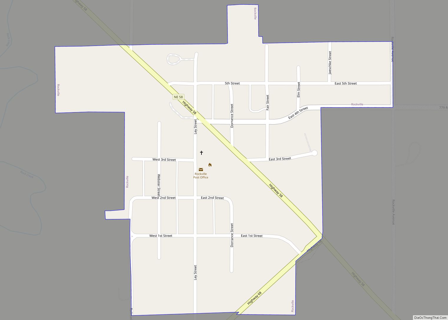 Map of Rockville village, Nebraska