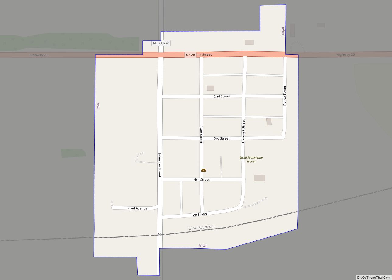 Map of Royal village, Nebraska