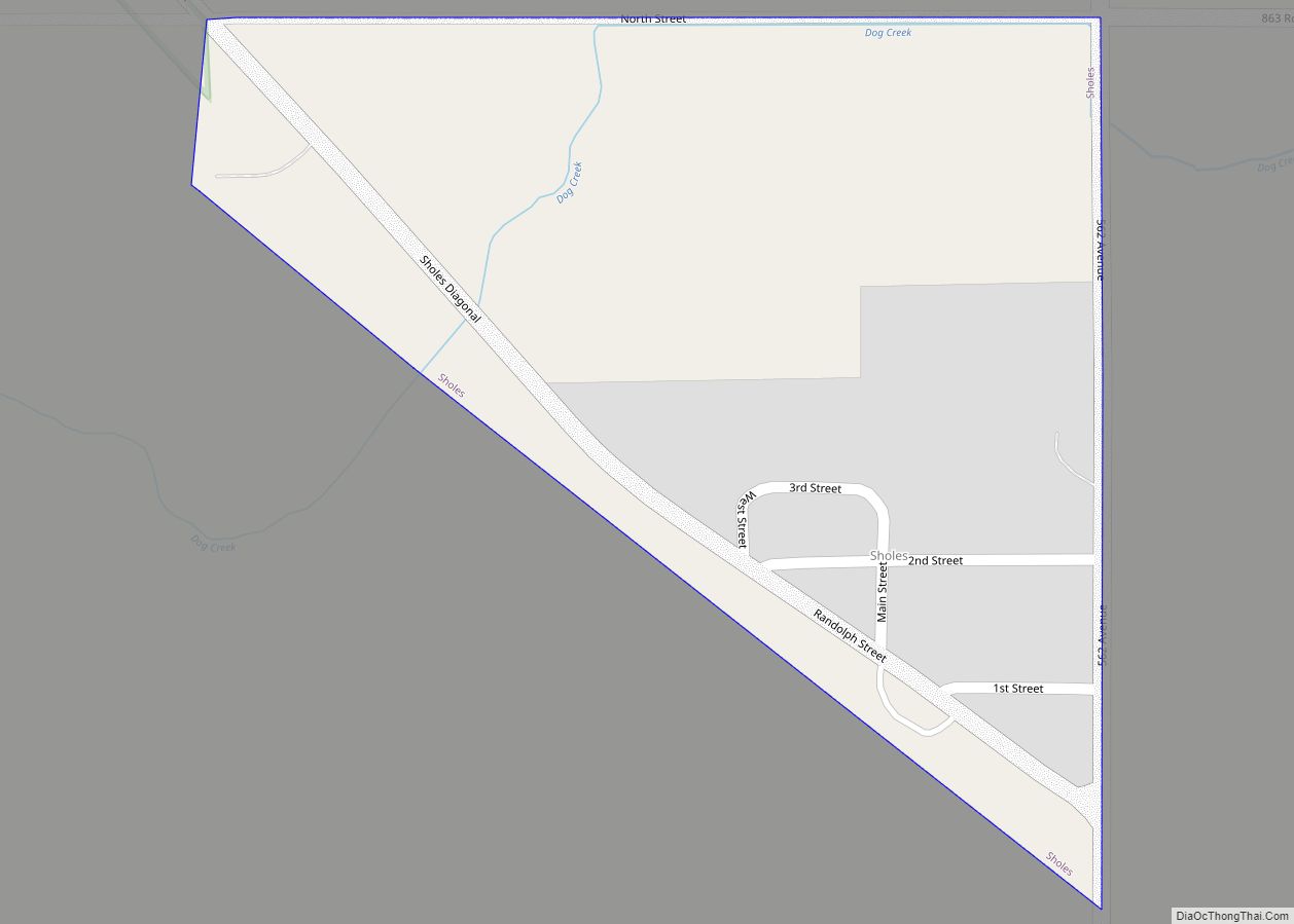 Map of Sholes village