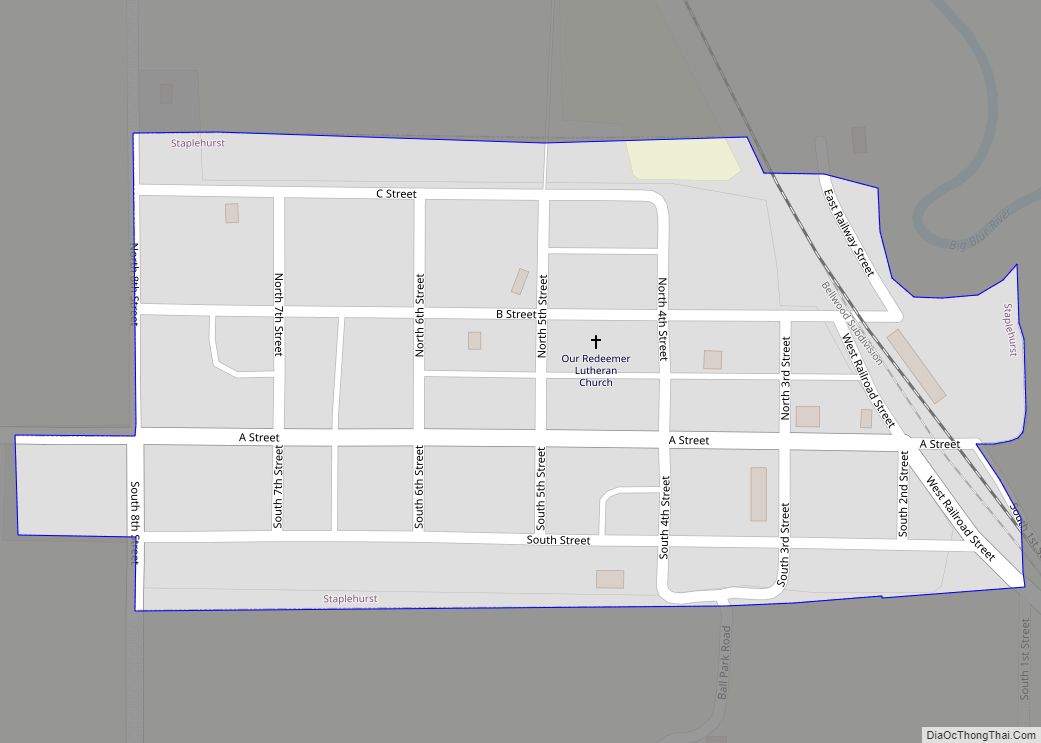 Map of Staplehurst village