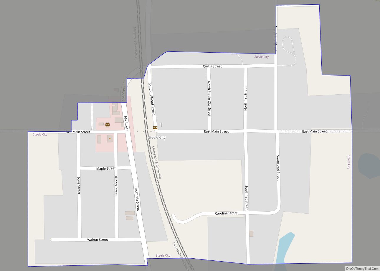 Map of Steele City village