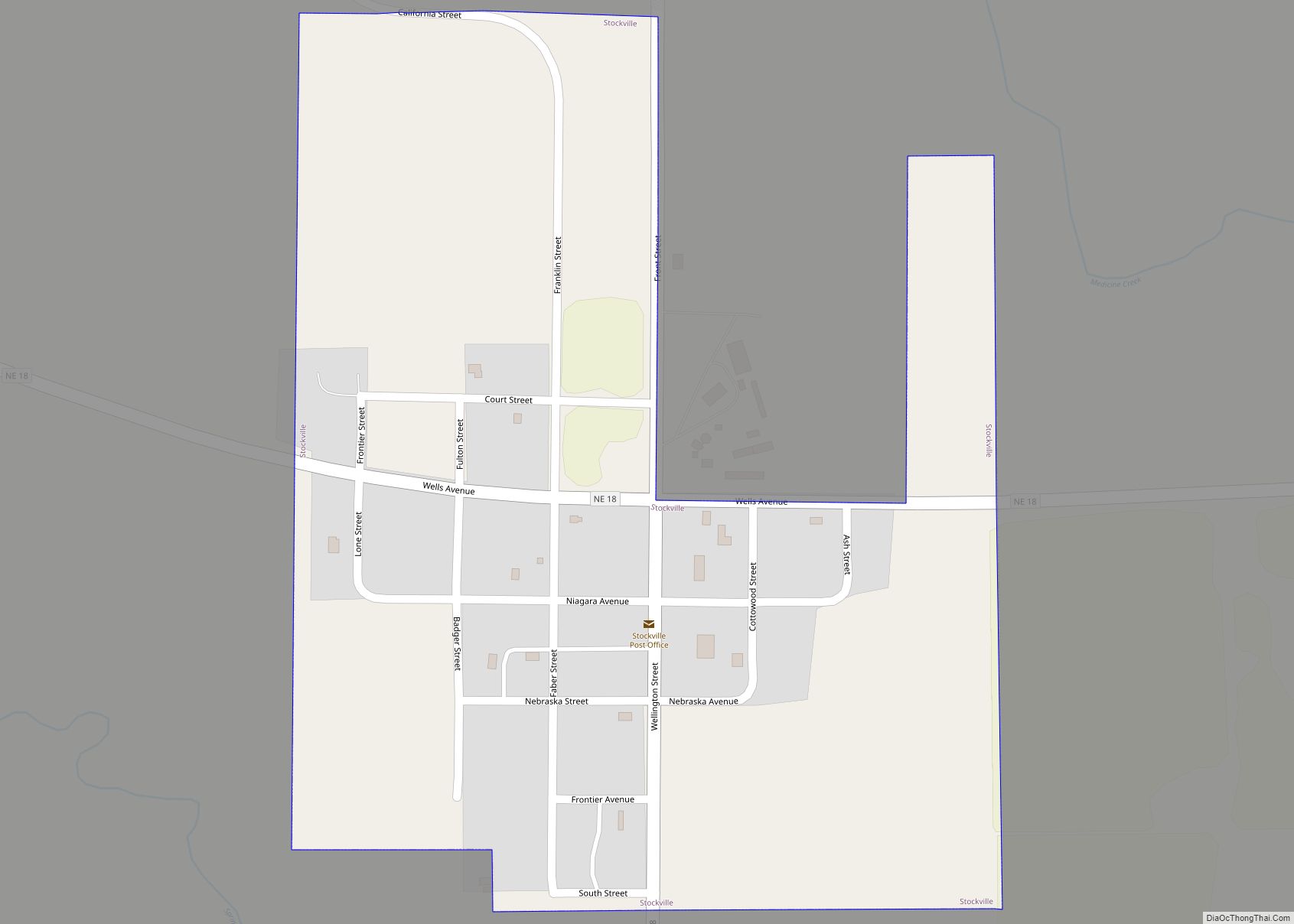 Map of Stockville village