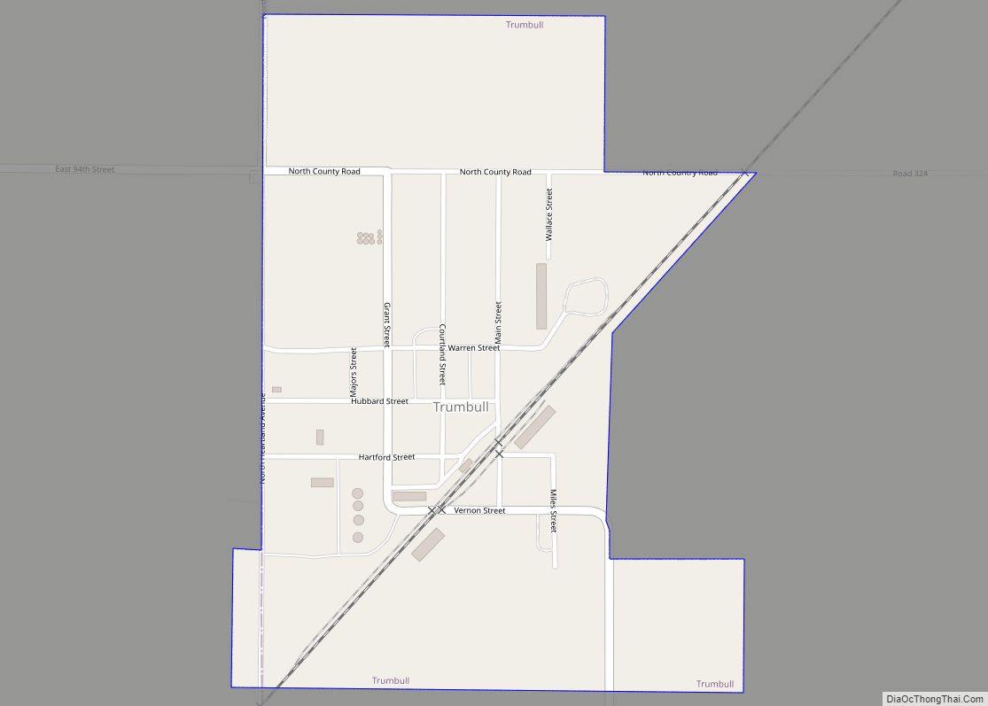 Map of Trumbull village, Nebraska