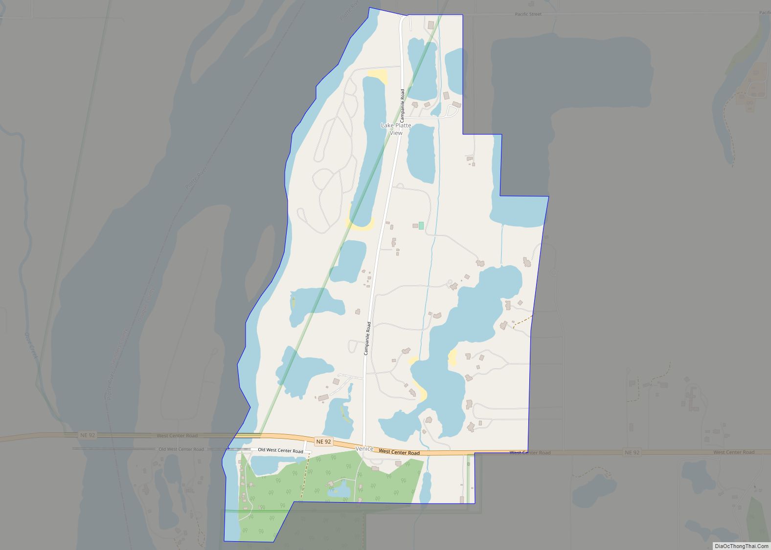 Map of Venice CDP, Nebraska