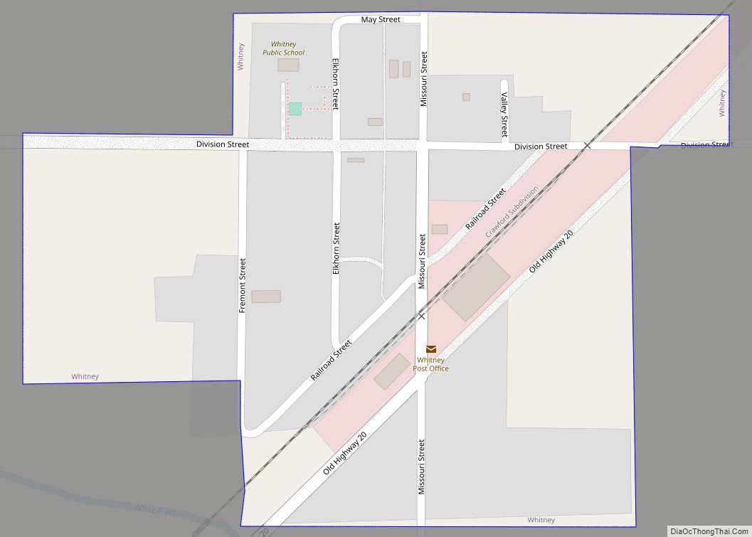 Map of Whitney village