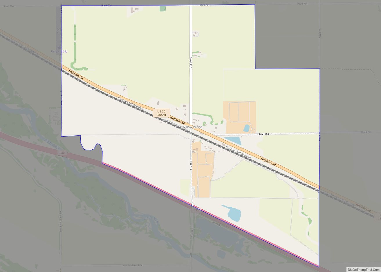Map of Willow Island CDP